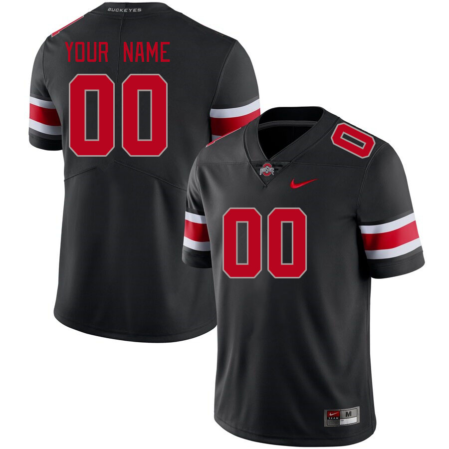 Custom Ohio State Buckeyes Name And Number College Football Jerseys Stitched-Blackout